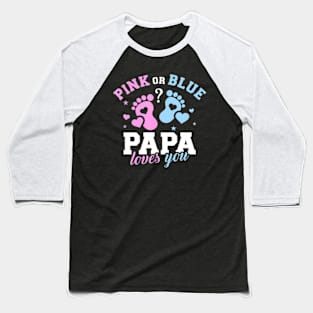 Gender reveal papa dad Baseball T-Shirt